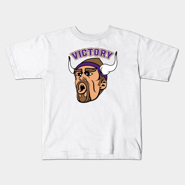 Victory Viking Kids T-Shirt by nickbuccelli